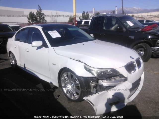 WBANW53518CT54139 - 2008 BMW 550 I WHITE photo 1