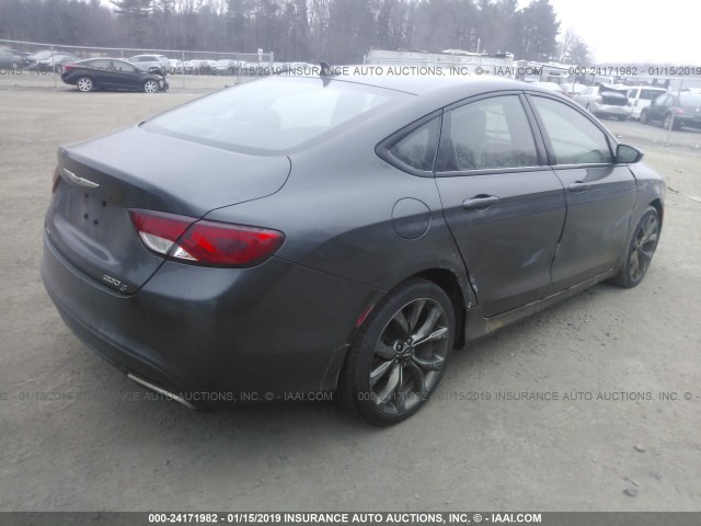 1C3CCCDG4FN512115 - 2015 CHRYSLER 200 S GRAY photo 4