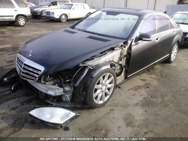 WDDNG71X07A055614 - 2007 MERCEDES-BENZ S 550 BLACK photo 2