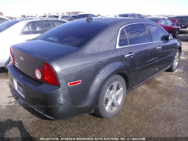1G1ZC5E00CF251759 - 2012 CHEVROLET MALIBU 1LT ნაცრისფერი ფოტო 4