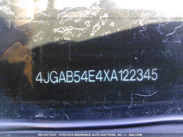 4JGAB54E4XA122345 - 1999 MERCEDES-BENZ ML 320 BLACK photo 9