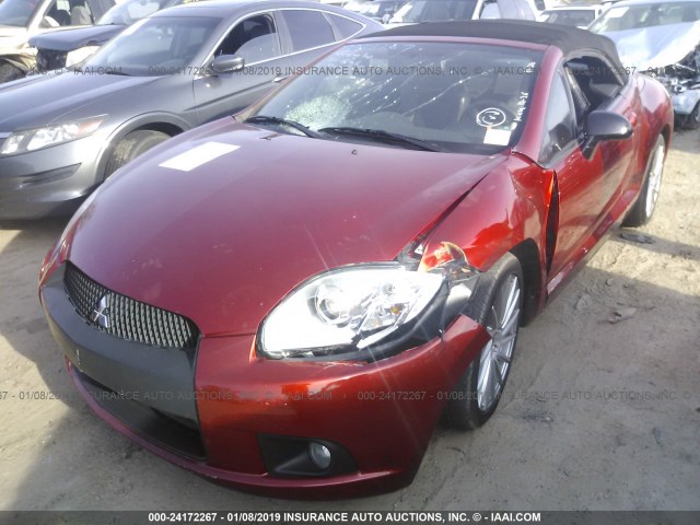 4A37L5EF0CE007910 - 2012 MITSUBISHI ECLIPSE SPYDER GS RED photo 6