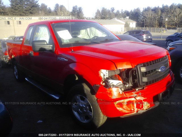 1FTFX1EF9EFB23972 - 2014 FORD F150 SUPER CAB RED photo 1