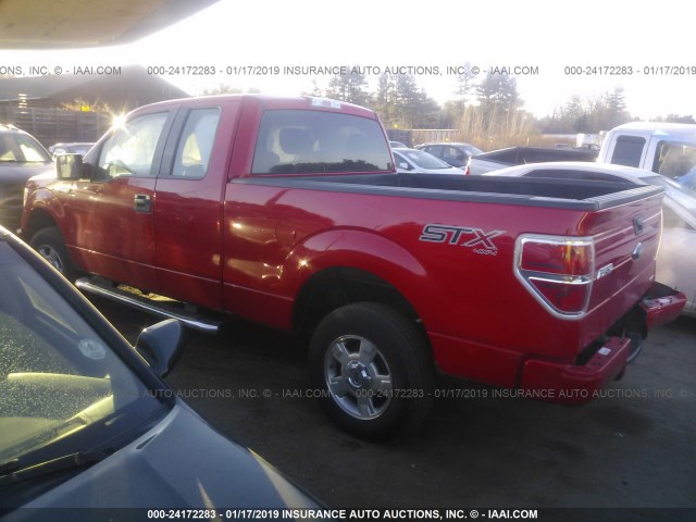 1FTFX1EF9EFB23972 - 2014 FORD F150 SUPER CAB RED photo 3