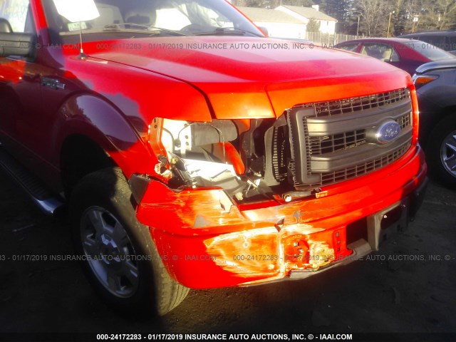 1FTFX1EF9EFB23972 - 2014 FORD F150 SUPER CAB RED photo 6