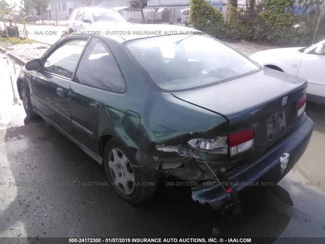 1HGEJ6124XL054918 - 1999 HONDA CIVIC DX GREEN photo 3