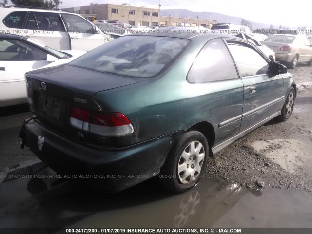 1HGEJ6124XL054918 - 1999 HONDA CIVIC DX GREEN photo 4