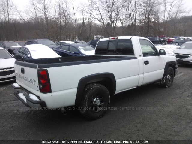 1GCEC14X55Z244756 - 2005 CHEVROLET SILVERADO C1500 WHITE photo 4