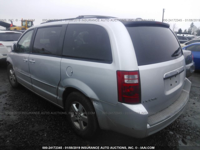 2D4RN5D19AR100357 - 2010 DODGE GRAND CARAVAN SXT SILVER photo 3