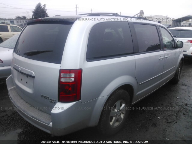 2D4RN5D19AR100357 - 2010 DODGE GRAND CARAVAN SXT SILVER photo 4