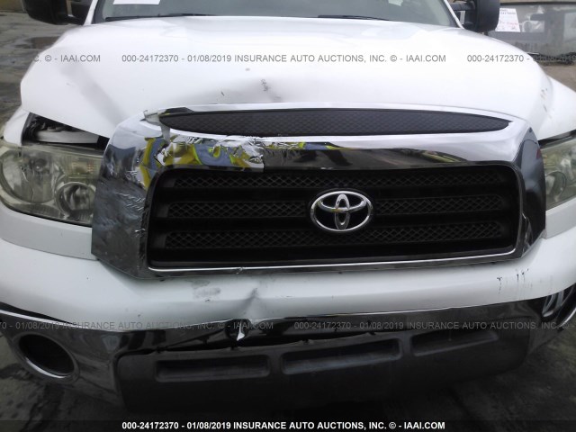 5TFSV541X7X003614 - 2007 TOYOTA TUNDRA DOUBLE CAB SR5 WHITE photo 6