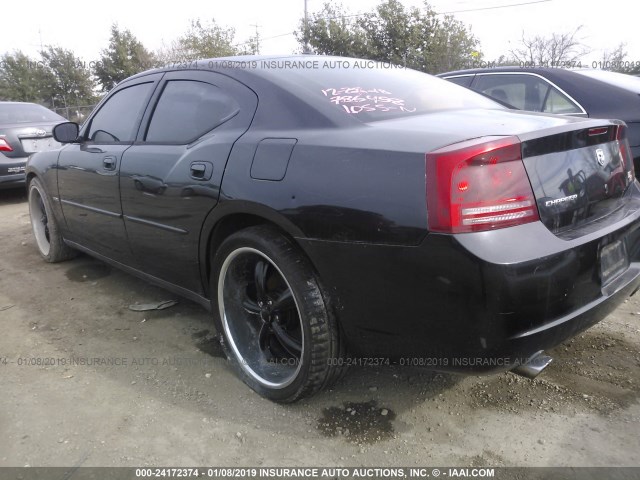 2B3KA53H27H786458 - 2007 DODGE CHARGER R/T BLACK photo 3