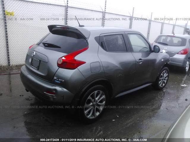 JN8AF5MV0DT220429 - 2013 NISSAN JUKE S/SV/SL GRAY photo 4