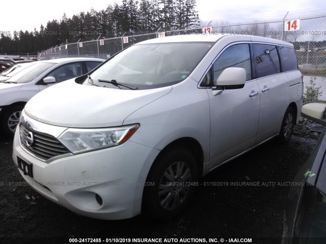 JN8AE2KP4C9034149 - 2012 NISSAN QUEST S/SV/SL/LE WHITE photo 2