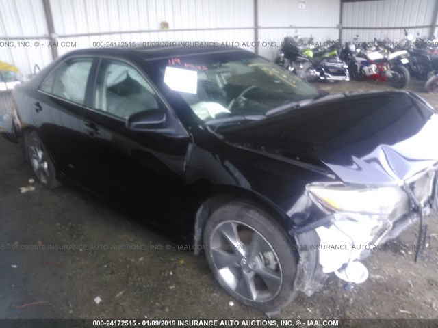 4T1BF1FK0CU182443 - 2012 TOYOTA CAMRY SE/LE/XLE BLACK photo 1