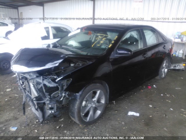 4T1BF1FK0CU182443 - 2012 TOYOTA CAMRY SE/LE/XLE BLACK photo 2