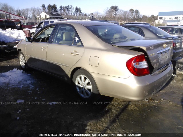 4T1BF30K42U027672 - 2002 TOYOTA CAMRY LE/XLE/SE TAN photo 3