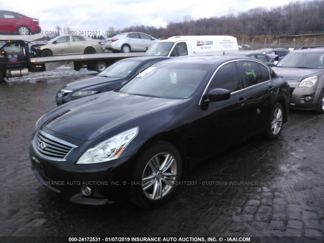 JN1CV6AR6DM760904 - 2013 INFINITI G37 BLACK photo 2