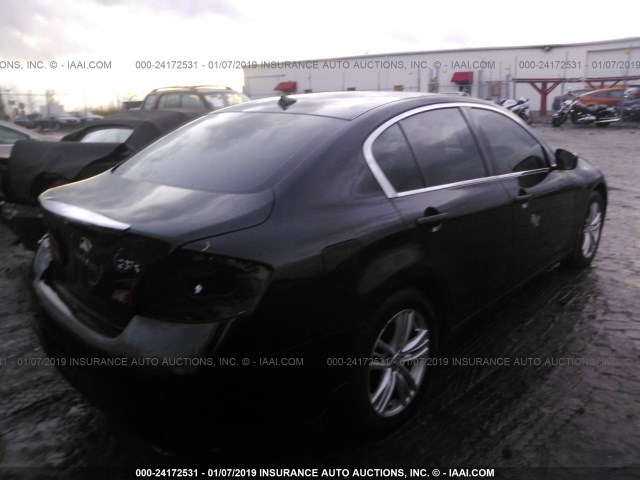 JN1CV6AR6DM760904 - 2013 INFINITI G37 BLACK photo 4