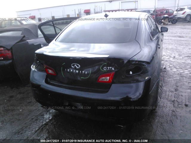 JN1CV6AR6DM760904 - 2013 INFINITI G37 BLACK photo 6