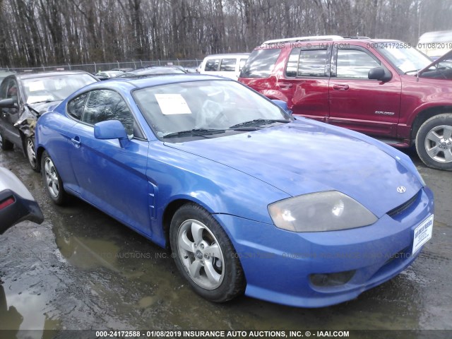 KMHHM65D55U158433 - 2005 HYUNDAI TIBURON BLUE photo 1