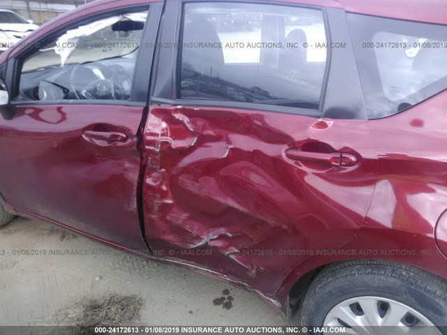 3N1CE2CP5GL366961 - 2016 NISSAN VERSA NOTE S/S PLUS/SV/SL/SR RED photo 6