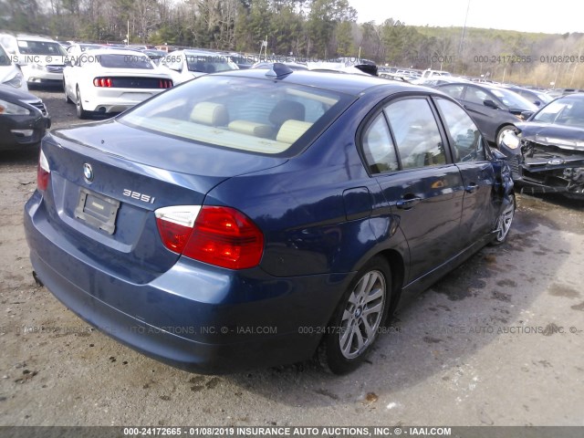 WBAVB175X6NK39426 - 2006 BMW 325 I AUTOMATIC BLUE photo 4