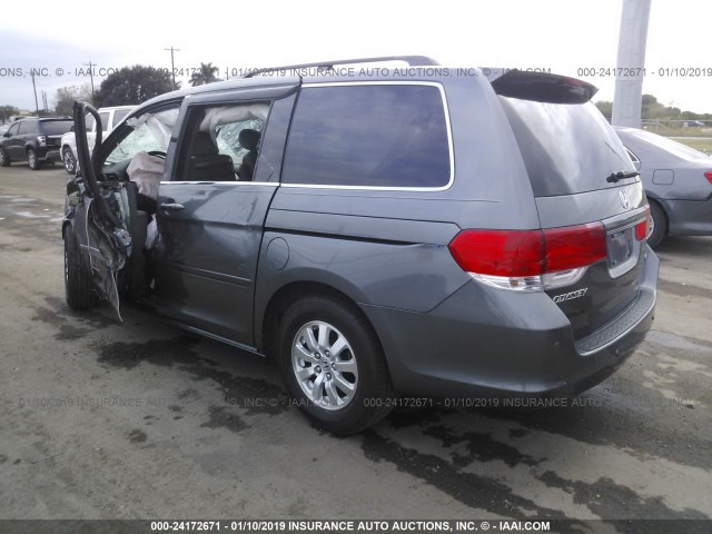 5FNRL3H70AB093574 - 2010 HONDA ODYSSEY EXL GRAY photo 3