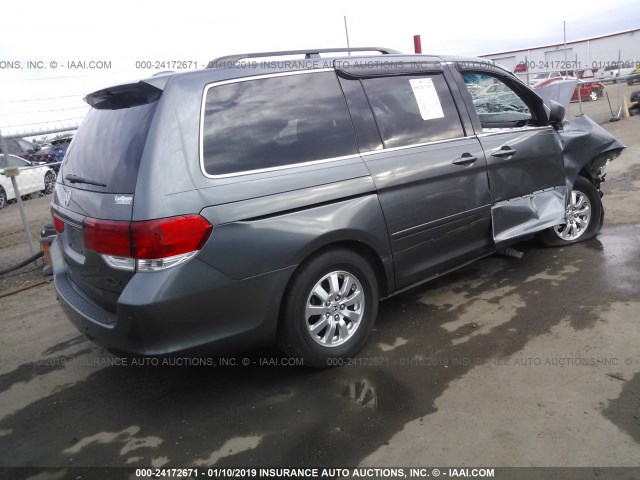 5FNRL3H70AB093574 - 2010 HONDA ODYSSEY EXL GRAY photo 4