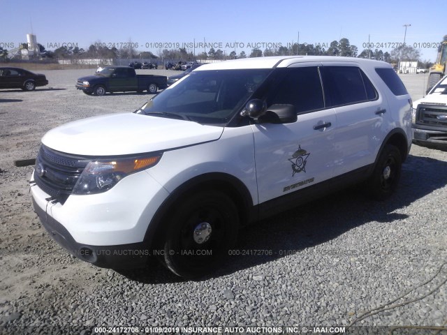 1FM5K8AR4EGC26774 - 2014 FORD EXPLORER POLICE INTERCEPTOR WHITE photo 2