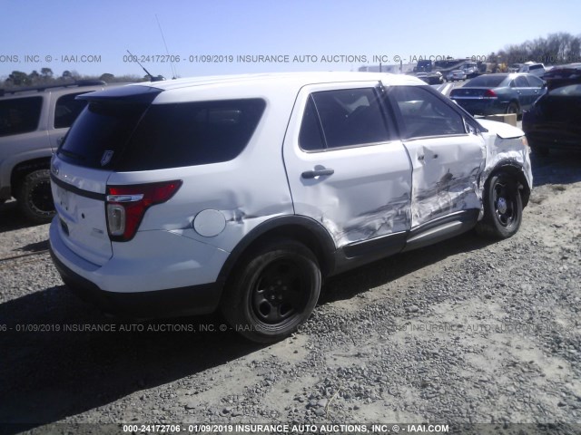 1FM5K8AR4EGC26774 - 2014 FORD EXPLORER POLICE INTERCEPTOR WHITE photo 4