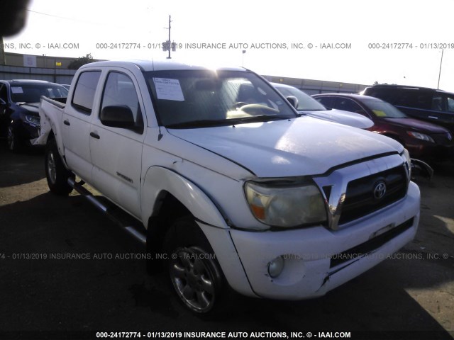 5TEJU62N87Z343704 - 2007 TOYOTA TACOMA DOUBLE CAB PRERUNNER WHITE photo 1