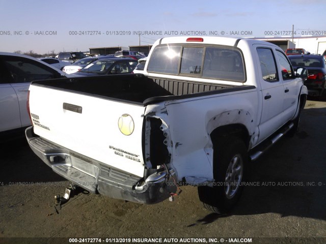 5TEJU62N87Z343704 - 2007 TOYOTA TACOMA DOUBLE CAB PRERUNNER WHITE photo 4