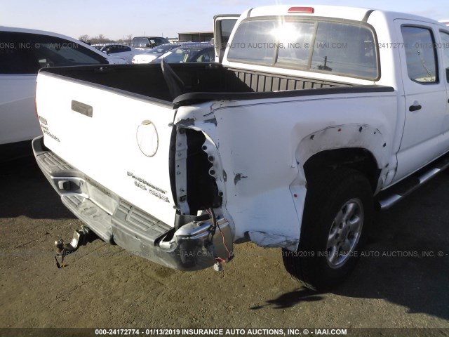 5TEJU62N87Z343704 - 2007 TOYOTA TACOMA DOUBLE CAB PRERUNNER WHITE photo 6