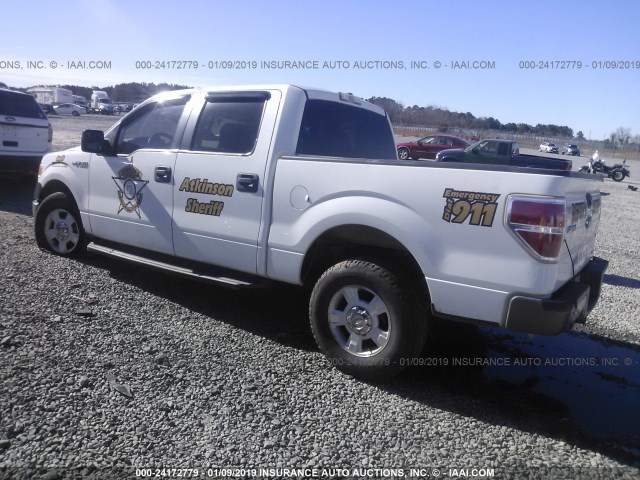 1FTFW1CF2CFB68559 - 2012 FORD F150 SUPERCREW WHITE photo 3