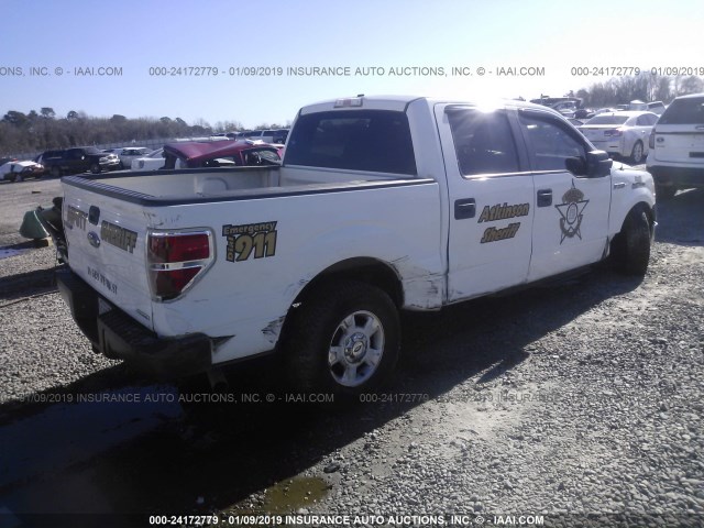 1FTFW1CF2CFB68559 - 2012 FORD F150 SUPERCREW WHITE photo 4