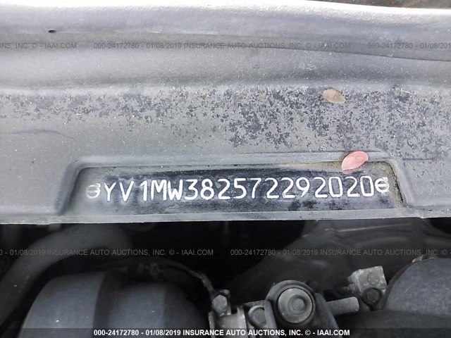 YV1MW382572292020 - 2007 VOLVO V50 2.4I BLACK photo 9