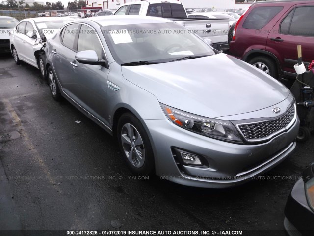 KNAGM4AD9G5096619 - 2016 KIA OPTIMA HYBRID GRAY photo 1