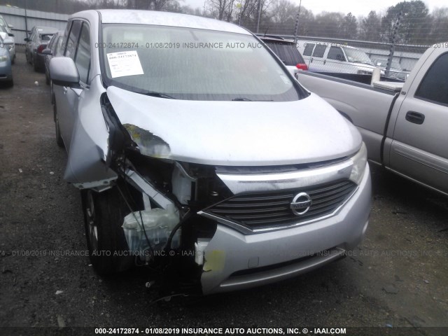 JN8AE2KP6D9060351 - 2013 NISSAN QUEST S/SV/SL/LE SILVER photo 6