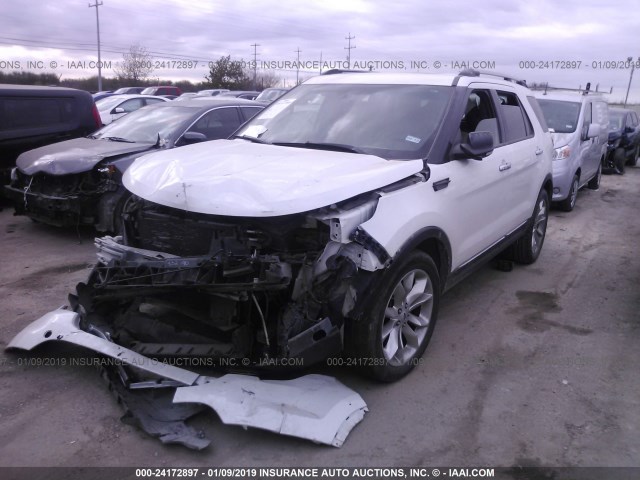 1FM5K7D81FGA54072 - 2015 FORD EXPLORER XLT WHITE photo 2