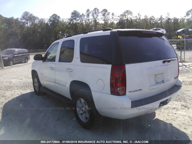 1GKFC13J07R141124 - 2007 GMC YUKON WHITE photo 3