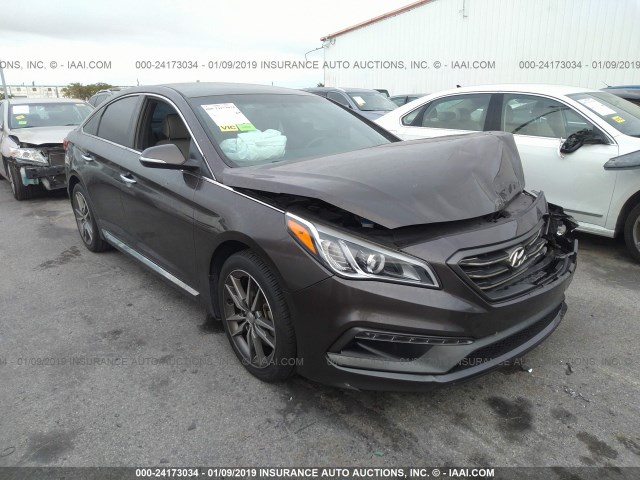 5NPE34AB0FH120235 - 2015 HYUNDAI SONATA SPORT/LIMITED Dark Brown photo 1