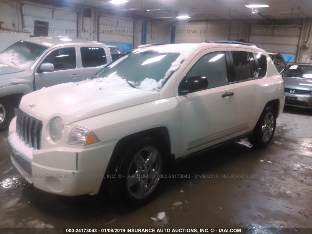 1J8FF57W37D237190 - 2007 JEEP COMPASS LIMITED WHITE photo 2