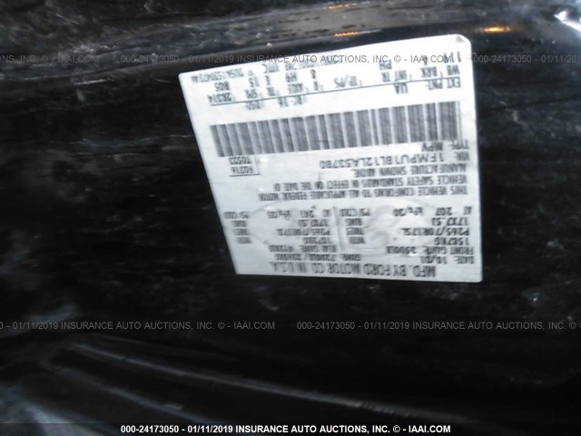 1FMPU18L12LA53780 - 2002 FORD EXPEDITION EDDIE BAUER BLACK photo 9