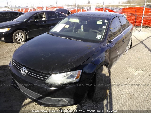 3VWLX7AJ3CM361116 - 2012 VOLKSWAGEN JETTA SEL BLACK photo 2