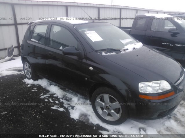 KL1TD66638B235239 - 2008 CHEVROLET AVEO LS BLACK photo 1