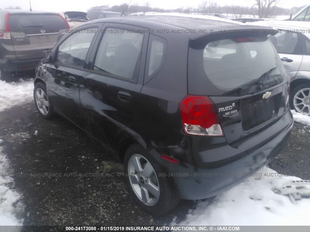 KL1TD66638B235239 - 2008 CHEVROLET AVEO LS BLACK photo 3