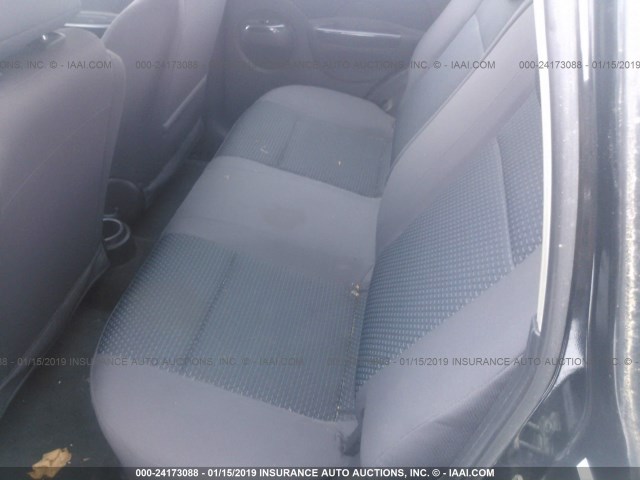 KL1TD66638B235239 - 2008 CHEVROLET AVEO LS BLACK photo 8