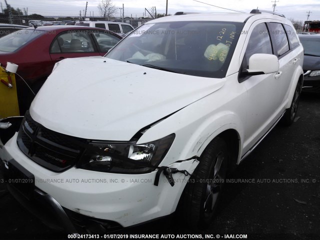 3C4PDCGG0FT630894 - 2015 DODGE JOURNEY CROSSROAD WHITE photo 2