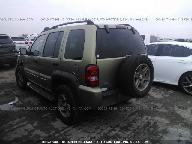 1J4GK38K72W301102 - 2002 JEEP LIBERTY RENEGADE GREEN photo 3